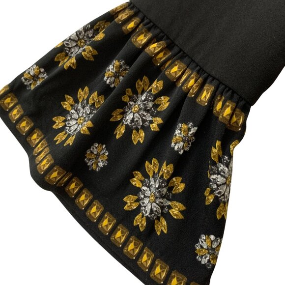 Michael Kors Black Top with Embroidered Bell Sleeves – Size PS - Picture 2 of 8